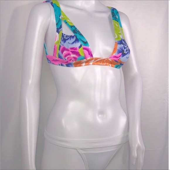 Kopper&Zink Floral Triangle Cutout Bikini Top Only - Picture 11 of 16